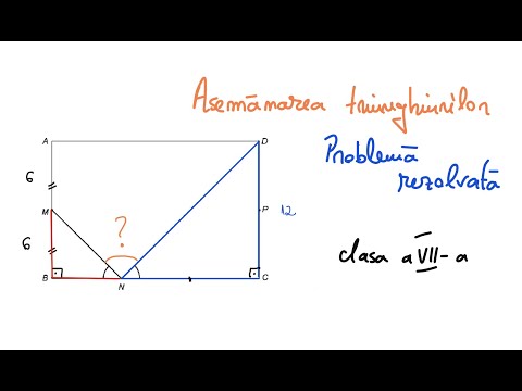 Asemanarea triunghiurilor - Problema rezolvata (clasa a VII-a)