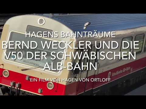 Bernd Weckler und die V 50 der Schwäbischen Alb-Bahn