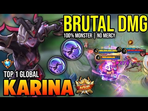 KARINA BEST BUILD 2023 | TOP 1 GLOBAL KARINA GAMEPLAY | MOBILE LEGENDS✓