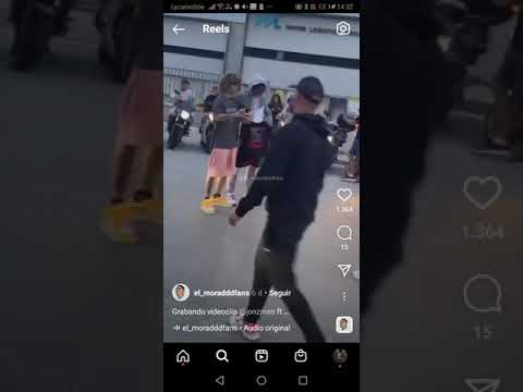 Jon Z y morad grabando videoclip