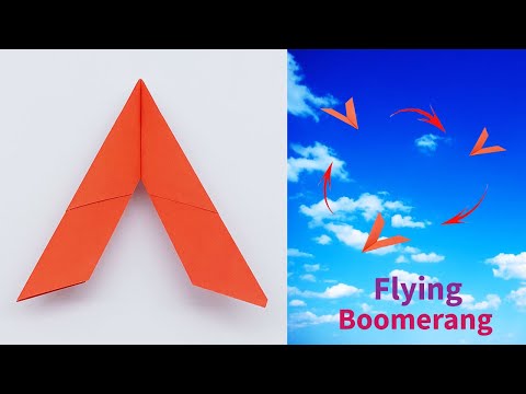 How To Make an Origami Boomerang Plane - Flying and Returning