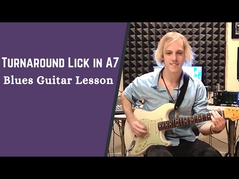 How to Play a Killer Blues Turnaround Lick in A7 - Easy Blues Guitar Lesson w/ Jon Maclennan