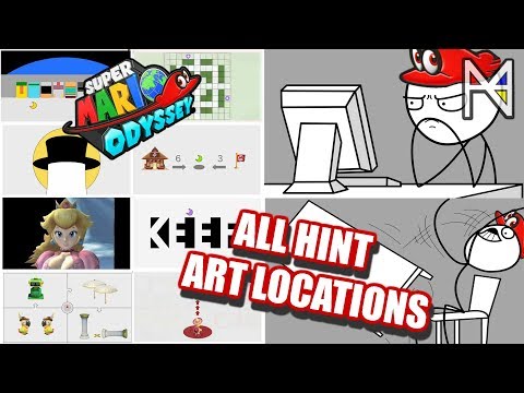 How to Find All Hint Art Power Moon Locations (Including Dark Side Art) - SUPER MARIO ODYSSEY