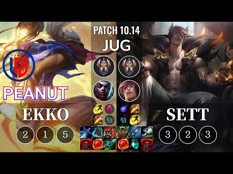 LGD Peanut Ekko vs Sett Jungle - KR Patch 10.14