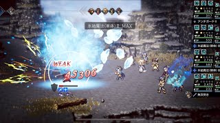 歴戦の剣2ターン（全員交代、宿なし）【オクトラ大陸の覇者】