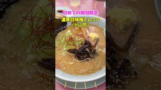 山岡家の初心者が初めての期間限定『濃厚白味噌とんこつラーメン』食べてきたぞ