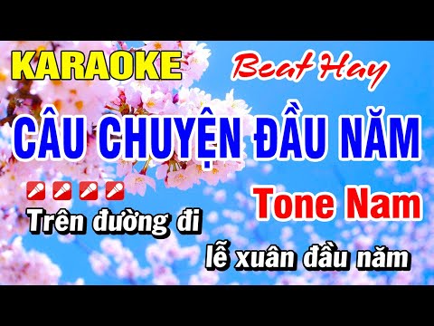 Karaoke Câu Chuyện Đầu Năm (Beat Đẳng Cấp) Tone Nam (Gm) Nhạc Xuân 2024 | Hoài Phong Organ