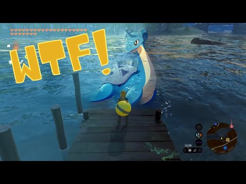 Riding Lapras in TotK?! Link Hyrule Pokémon Adventure