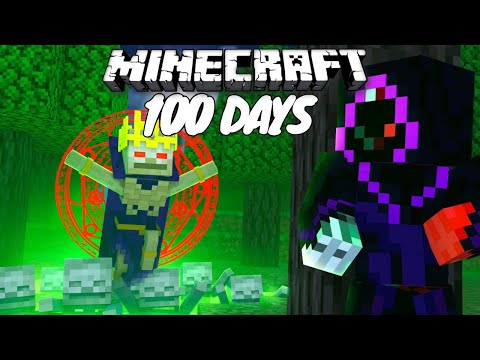 I Survived 100 Days As a WIZARD In Hardcore Minecraft...