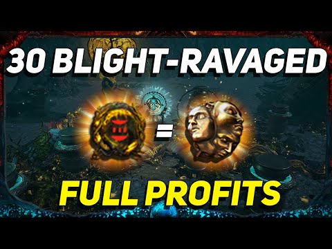 30 Blight Maps PROFIT EXPERIMENT... Basically, run them for free money. [PoE 3.17]
