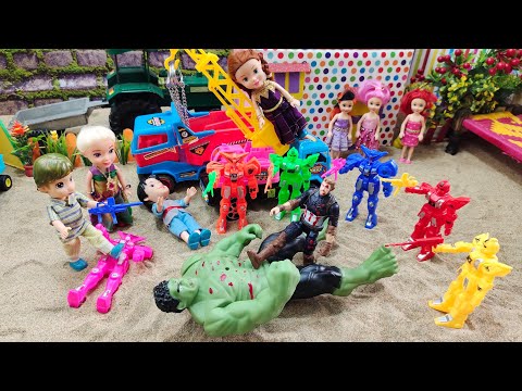 Hulk VS Power Rangers Fight videos Barbie Mini cooking