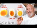 The Secret To Perfect Boiled Eggs Soft Jammy Hard Epicurious 101