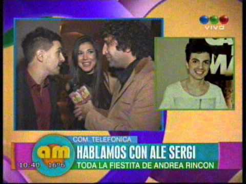 Andrea Rincón y Ale Sergi, bien enamorados