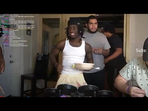 Kai Cenat shows chat how to get RIPPED, while AGENT hands out candy.