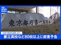 東京都立の高校などにも「生徒と教員を殺害します」予告 警察と連携し対策・休校にせず