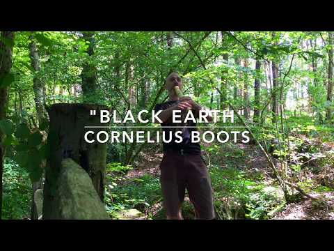 Cornelius Boots, bass shakuhachi (Taimu) playing "Black Earth" in the Pooh Woods, East Sussex 竹の尺八