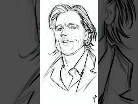 GORE-LA-MEE #bradpitt #sketch #artwork #timelapse #drawing #speeddrawing #artist #portrait