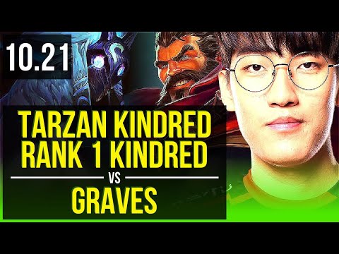 Tarzan KINDRED vs GRAVES (JUNGLE) | Rank 1 Kindred, Rank 5, 10/3/6 | KR Challenger | v10.21