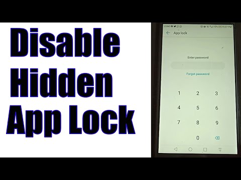 How to Disable Hidden App lock in Huawei P9 Lite