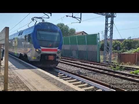 Carrellata di regionali alla stazione di Monterotondo
