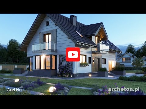 Projekt domu Axel Neo - archeton.pl - z użytkowym poddaszem 196,9 m2