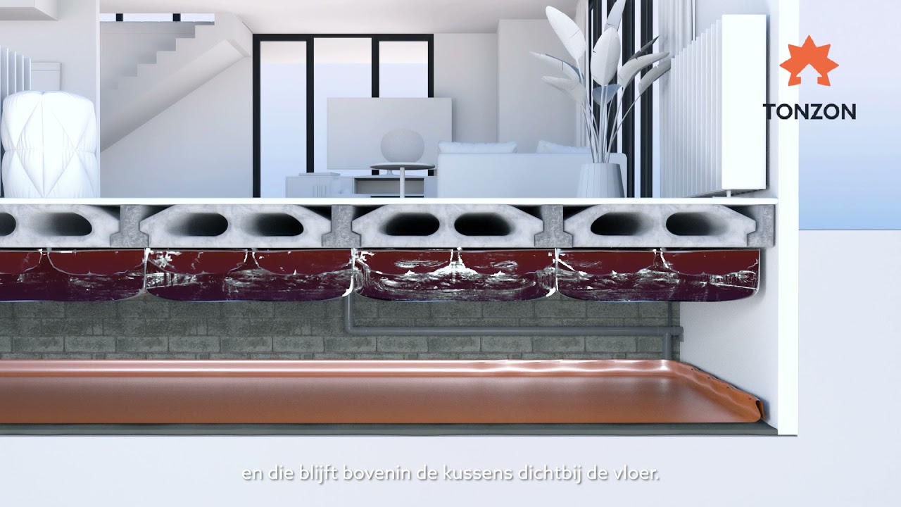 Photorealistic renders and video animation for sustainable floor insulation TONZON