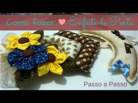 Enfeite de porta com retalhos - como fazer