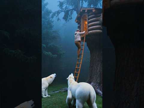 I was chased by a group of bears. Fortunately, I have this shelter.#shelter #shorts #animals