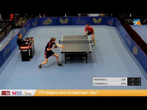 Daniel Rinderer (GER) vs Seth Egenberg (NOR) | JBS Grp | 2019 ITTF Belgium J&C Open