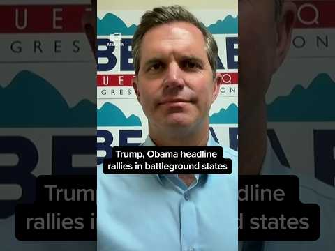 Trump, Obama headline rallies in battleground states