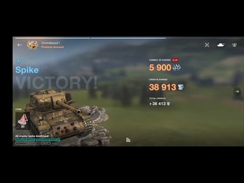 World of Tanks Blitz Spike Tier V Medium Tank 1686 Damage Match