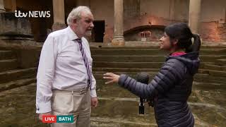 Roman Baths in Bath are emptied