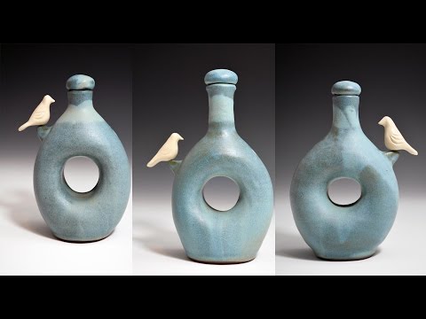 Pottery-Throwing & Attaching Bottle Necks Time Lapse