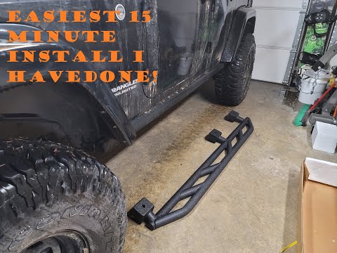 Barricade rock sliders install on Jeep JKU in UNDER 15 MINUTES?! And they are STRONG.
