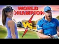 Golf Girl VS Long Drive Champion!  9 Hole Strokplay Match | Sabrina Andolpho