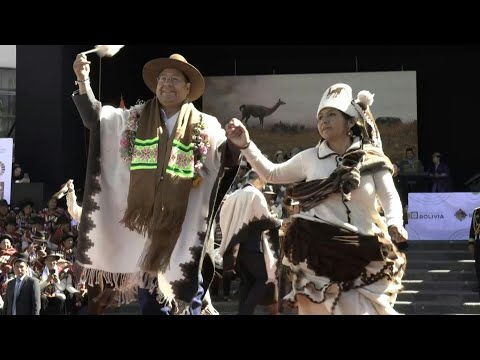 Bolivian president shows off dance moves at camelid celebrations | AFP