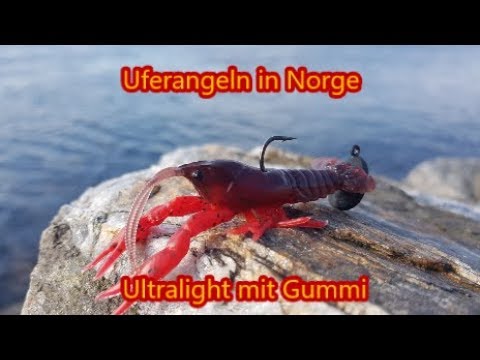 Uferangeln UL mit Gummi in Norge - Unterwasseraufnahmen & Livebiss