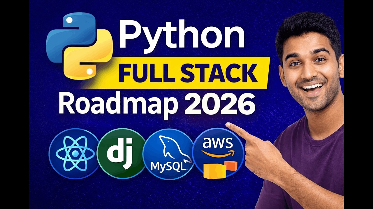 Python Full Stack Roadmap 2026|Complete Course Plan for Beginners| Python, React, Django, MySQL, AWS