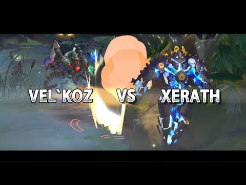 LoL - Vel'koz vs Xerath Season 8 Mid Gameplay