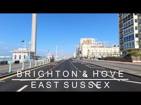4K Brighton & Hove (East Sussex, UK) Car Drive