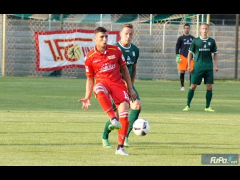 Damir Kreilach (1. FC Union Berlin) trifft per Freistoß gegen den FSV Union Fürstenwalde