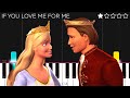 Barbie The Princess The Pauper If You Love Me For Me EASY Piano Tutorial