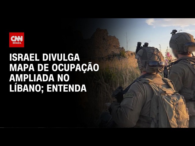 Novo mapa divulgado por Israel mostra Líbano ocupado; entenda | CNN PRIME TIME