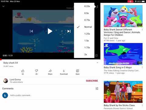 Baby shark 8x faster