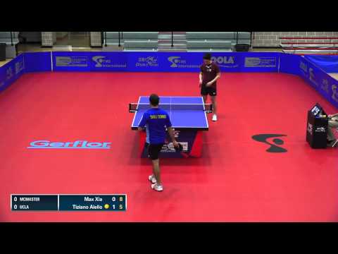 2016 NCTTA Nationals Coed Teams RR - Max Xia (McMaster) vs Tiziano Aiello (UCLA)