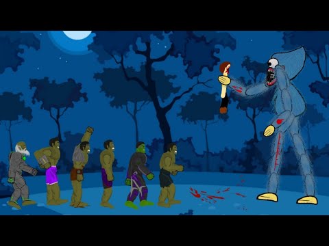 Huggy Wuggy Poppy Playtime Vs Hulks - Draw Cartoons 2 PRO