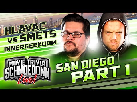 Kevin Smets vs Adam Hlavac - Movie Trivia Schmoedown Live from Comic-Con
