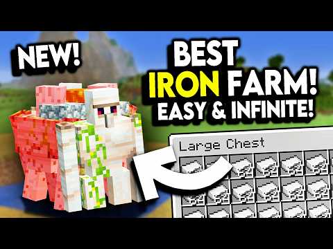 BEST NEW Infinite IRON FARM! Minecraft +1.21 In Minutes!