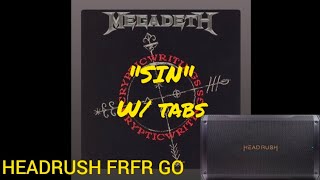 Rhythm Guitar Cover With TABS. Megadeth Sin (Headrush FRFR Go)