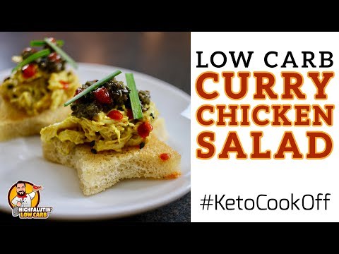Low Carb Curry Chicken Salad - EASY KETO APPETIZER RECIPE! - #KetoCookOff